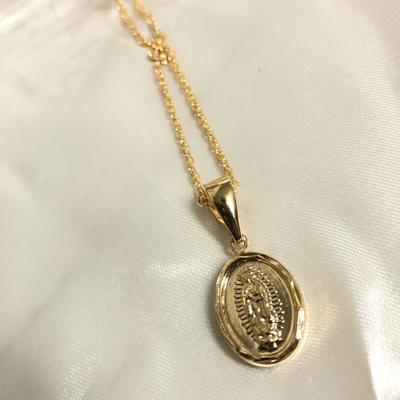 18k Gold Filled Virgin Guadalupe Necklace - Picture 4 of 9